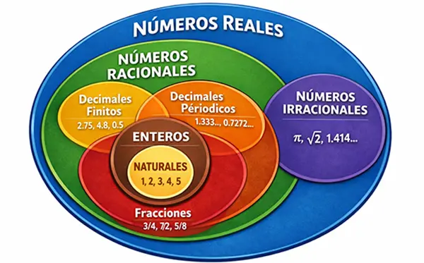 Relación de los números racionales con otros conjuntos de números